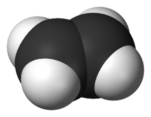 3D model of ethylene, an alkene